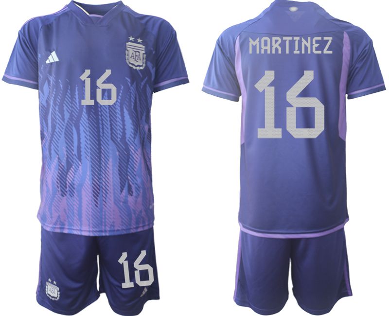Men 2022 World Cup National Team Argentina away purple #16 Soccer Jerseys